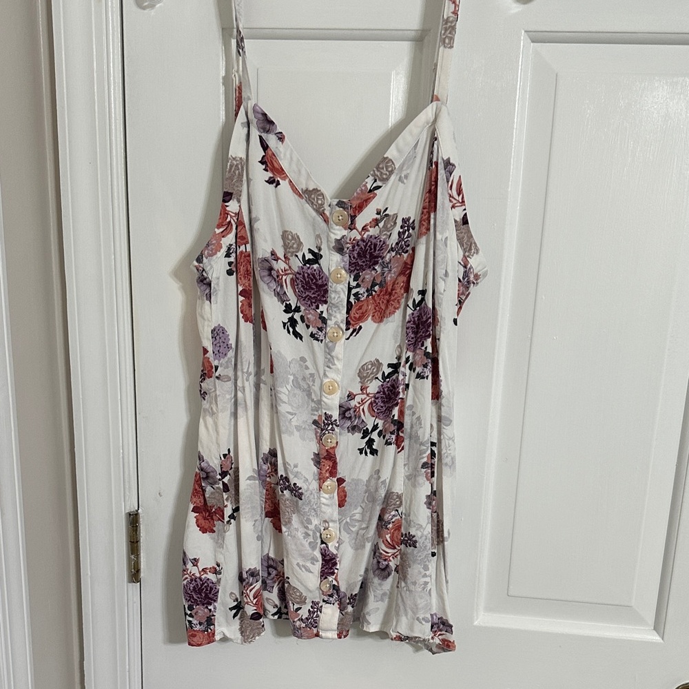 Torrid Floral Camisole Top - Red, Purple, White